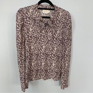 Nation Ltd Los Angeles Leopard Print Long Sleeve Top Size S